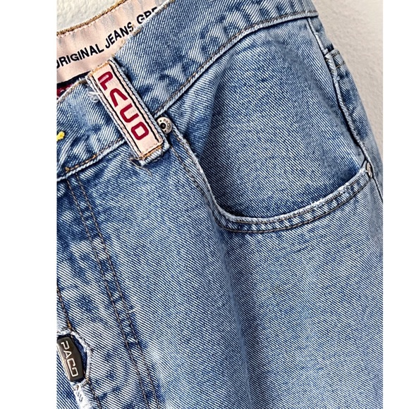 Vintage Paco Jeans Men's 34X32 Blue Distressed Denim Relaxed Fit Skater Y2K - Picture 5 of 16